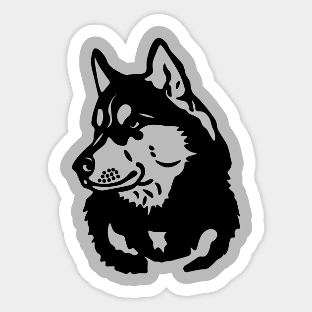 Husky Outline Sticker by sportartbubble